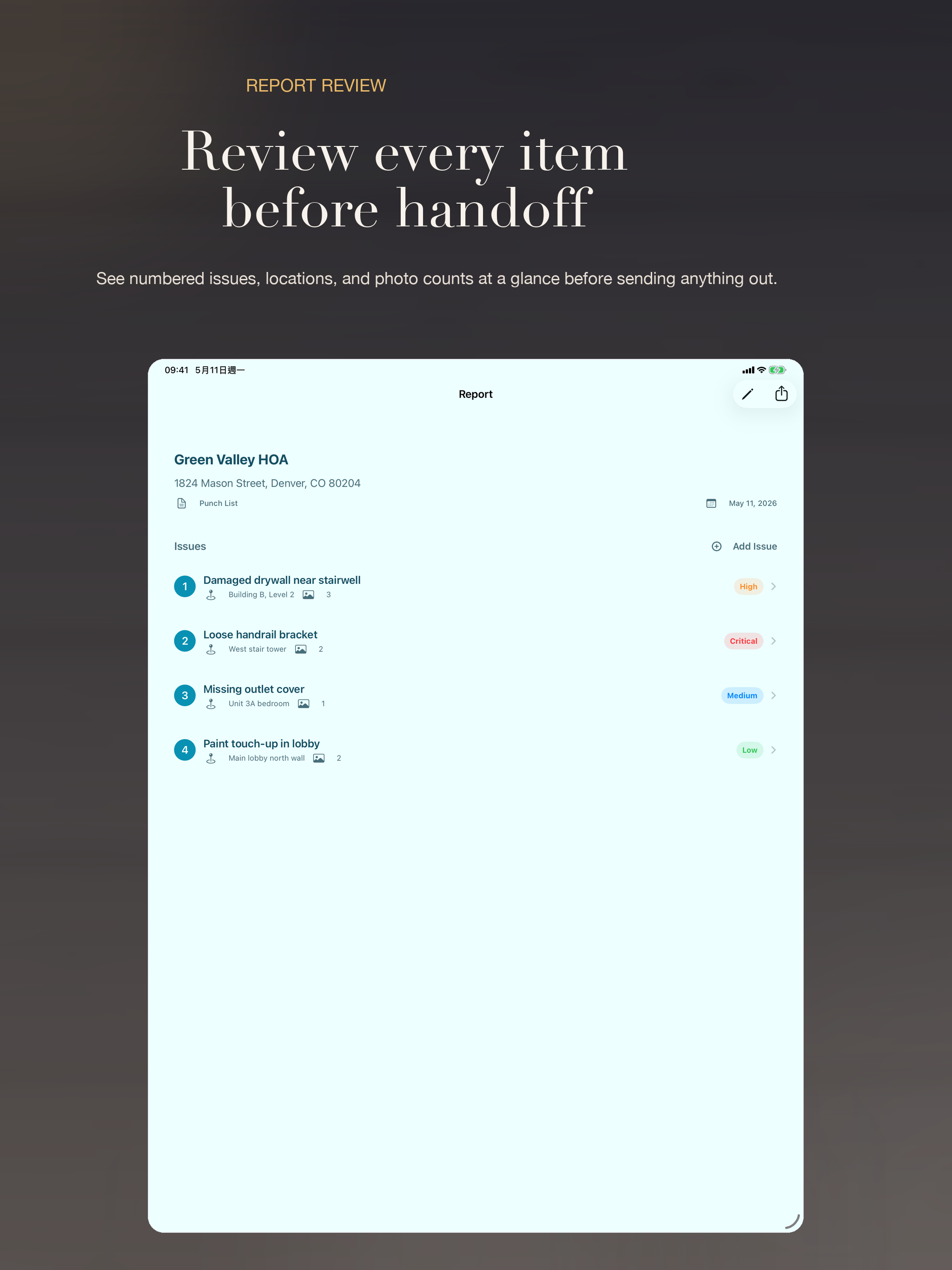 Field Report Pro Detail